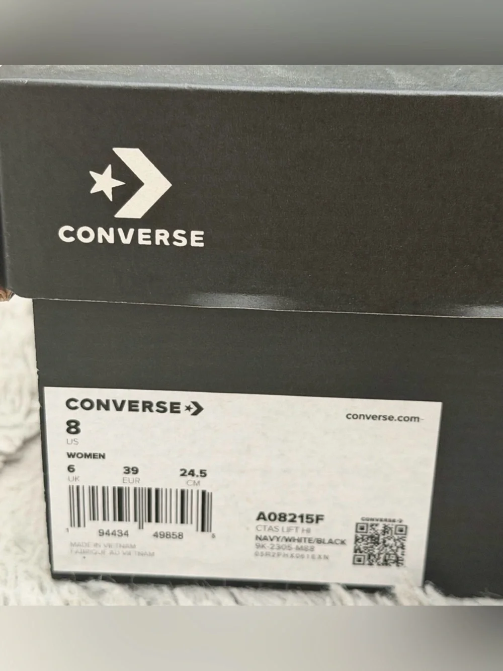 Converse High Top Sneakers - Navy Blue with White